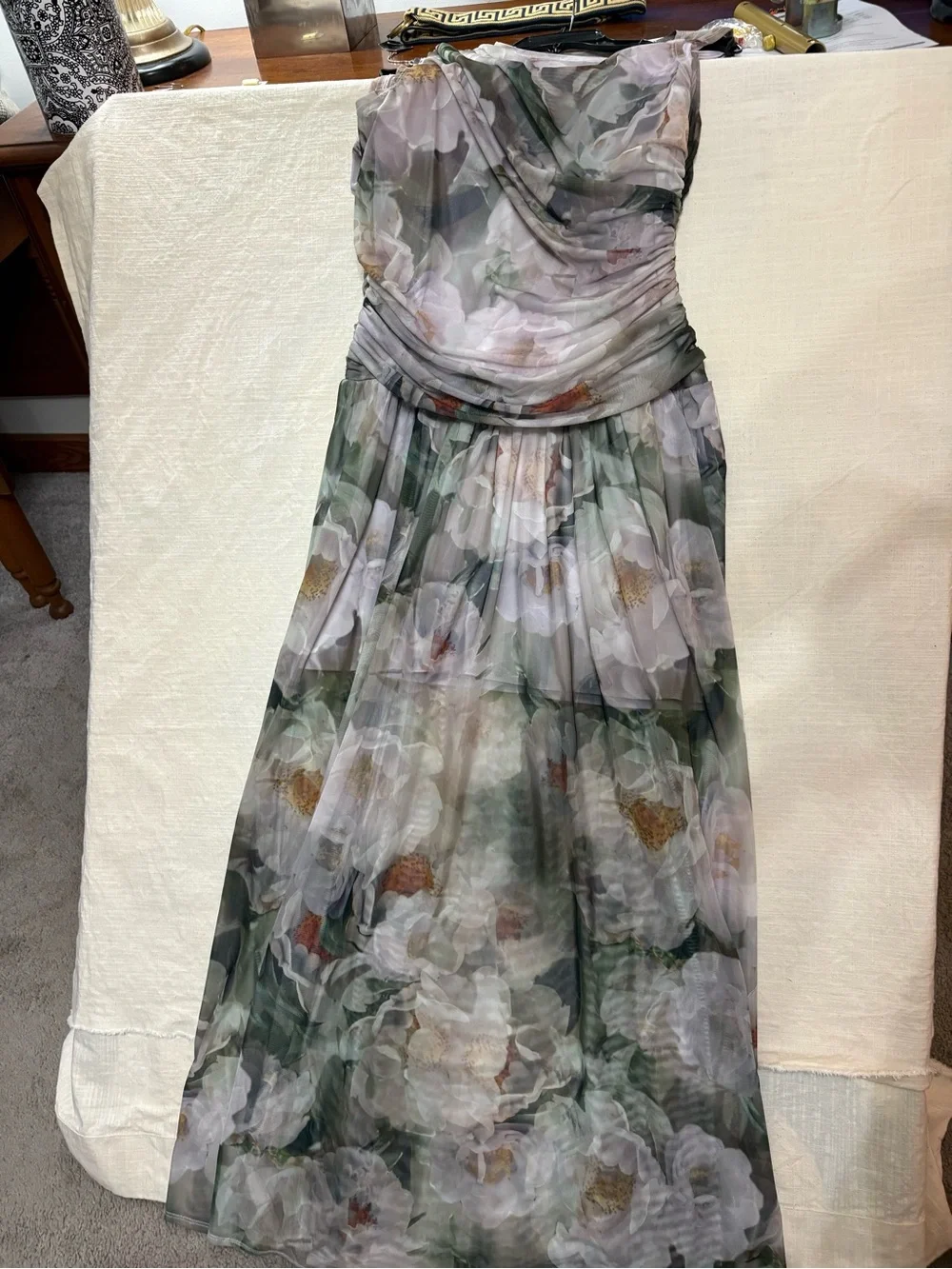 Abercrombie and Fitch floral mesh maxi dress size large
